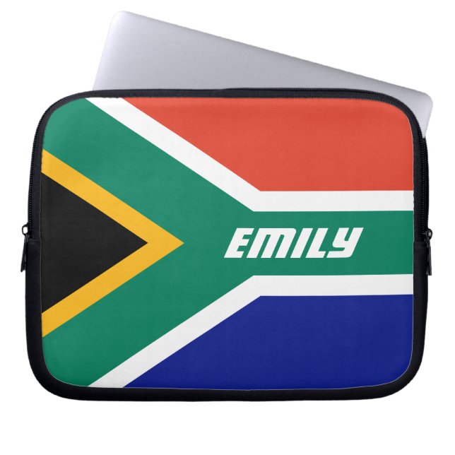 Flagga av SydAfrikans Personlig Laptop Sleeve (Framsidan)