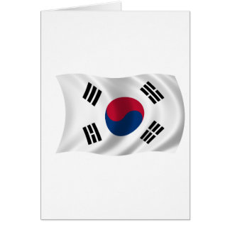Flagga av Sydkorea Hälsningskort