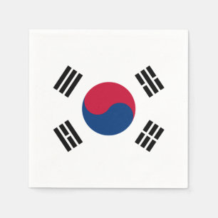 Flagga av Sydkorea pappra servetter