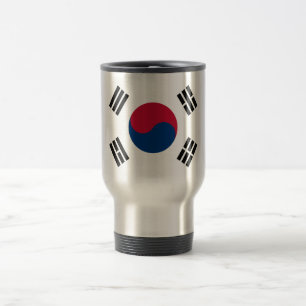 Flagga av Sydkorea reser/pendlaremuggen Resemugg