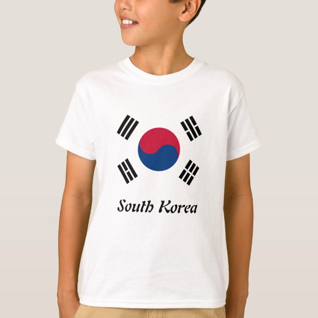 Flagga av Sydkorea Tee Shirt (Framsida)