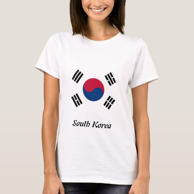 Flagga av Sydkorea Tee Shirt (Framsida)