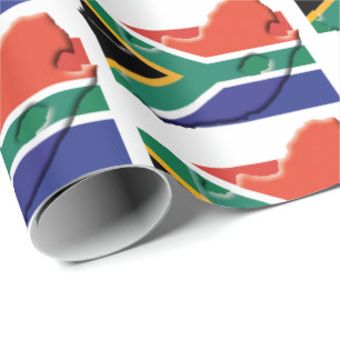 FLAGGA AV SYDLIG AFRIKA Mzansi Sydafrika Presentpapper