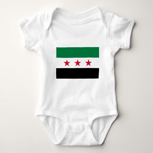 Flagga av Syrien - syriansk självständighetflagga T-shirt (Framsida)