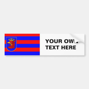Flagga av Szczecin Bildekal