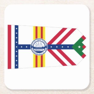 Flagga av Tampa, Papper Underlägg på Florida Squar Kvadrat