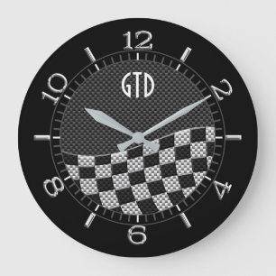 Flagga av Tävla i Stil med monogram koldioxid Stor Klocka