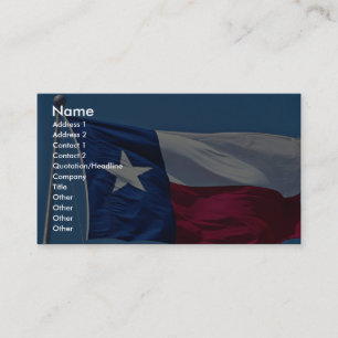 Flagga av Texas Visitkort