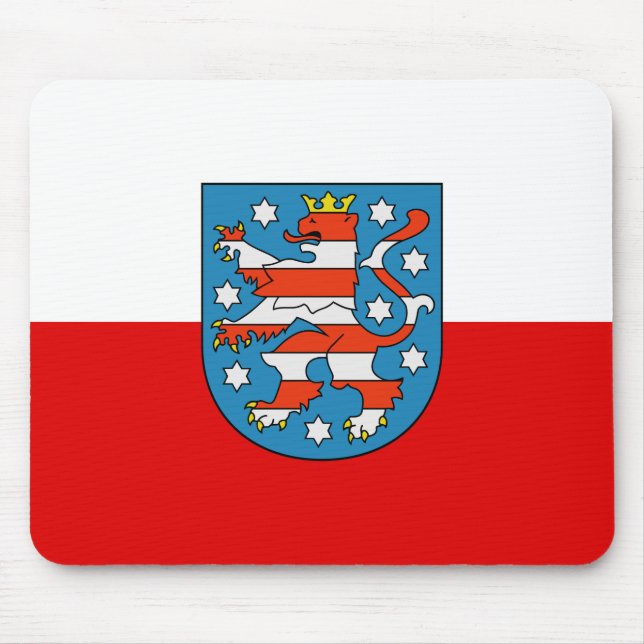 Flagga av Thüringen Mouse Pad Musmatta (Framsidan)