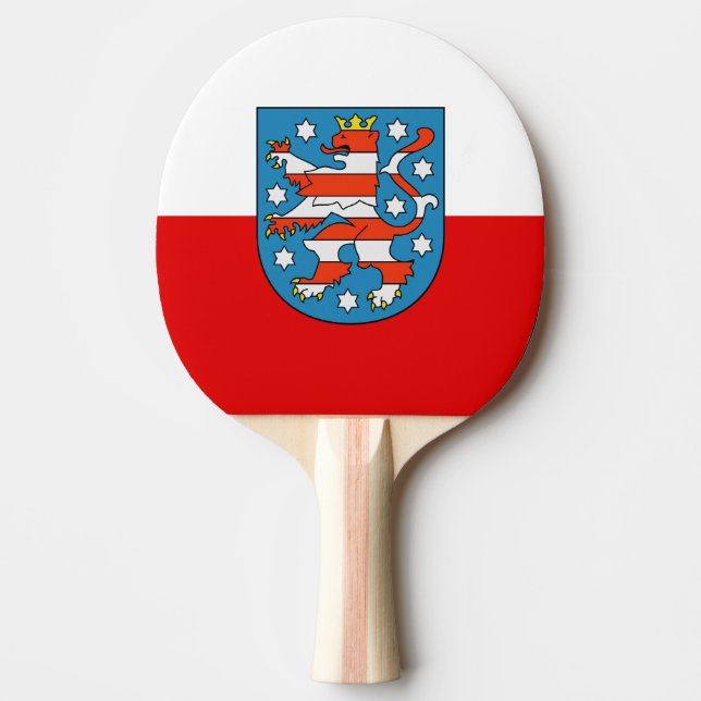 Flagga av Thuringia Ping Pong Paddle Pingisracket (Framsidan)