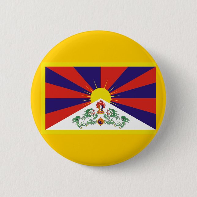 Flagga av Tibet Knapp (Framsida)