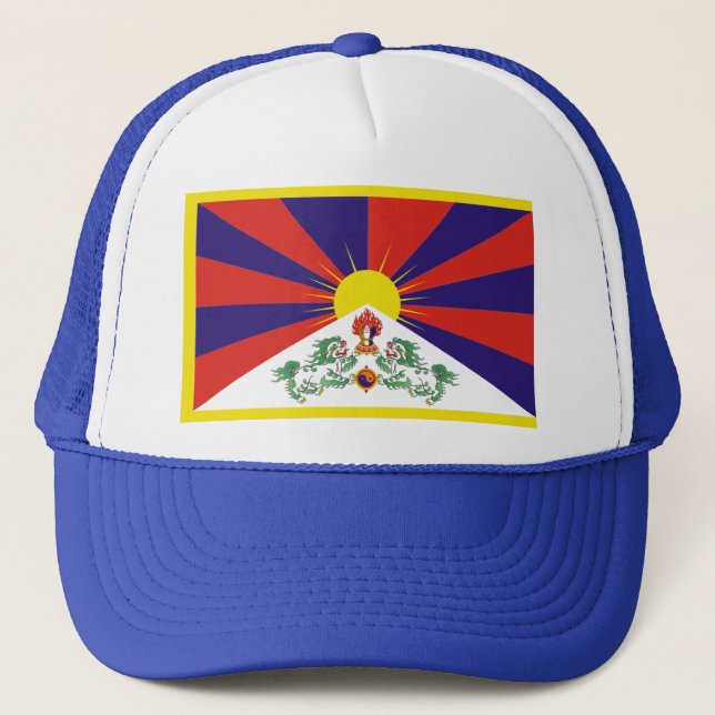Flagga av Tibet Truckerkeps (Framsida)