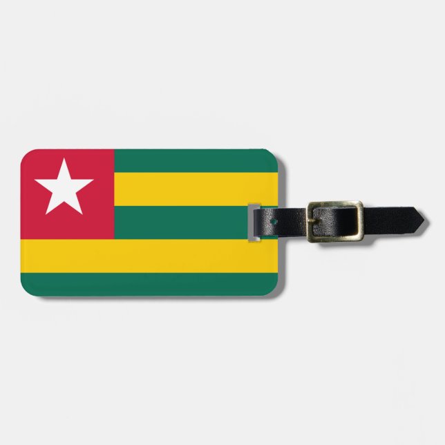 Flagga av Togo Easy ID Personal Bagagebricka (Horisontell Framsida)