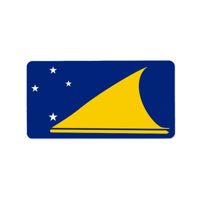 Flagga av Tokelau-etiketter Adressetikett (Framsidan)