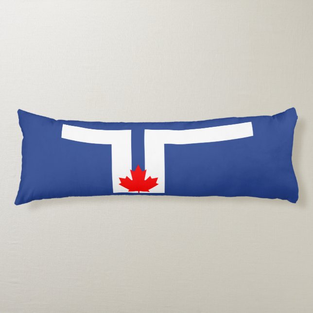 Flagga av Toronto, Ontario Body Pillow Kroppskudde (Framsidan)