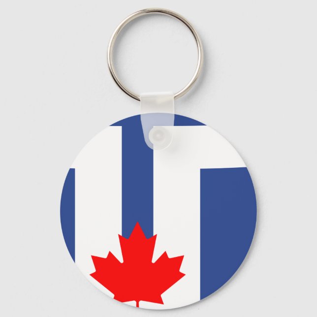 Flagga av Toronto, Ontario Keychain Nyckelring (Framsida)