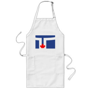Flagga av Toronto, Ontario Long Apron Långt Förkläde