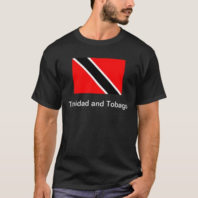 Flagga av Trinidad och Tobago Tee Shirt (Framsida)