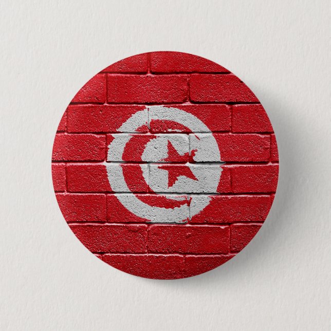 Flagga av Tunisien Knapp (Framsida)
