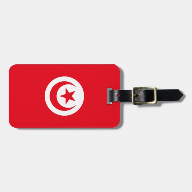 Flagga av Tunisiens Easy ID Personal Bagagebricka (Horisontell Framsida)