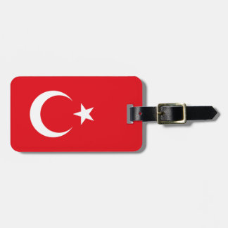 Flagga av Turkiet enkelt ID-nummer Bagagebricka