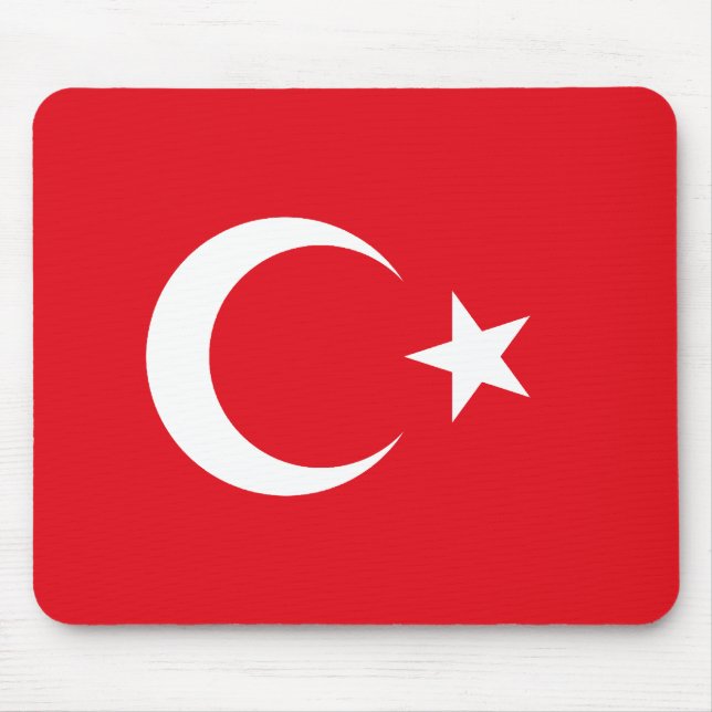 Flagga av Turkiet Mousepad Musmatta (Framsidan)