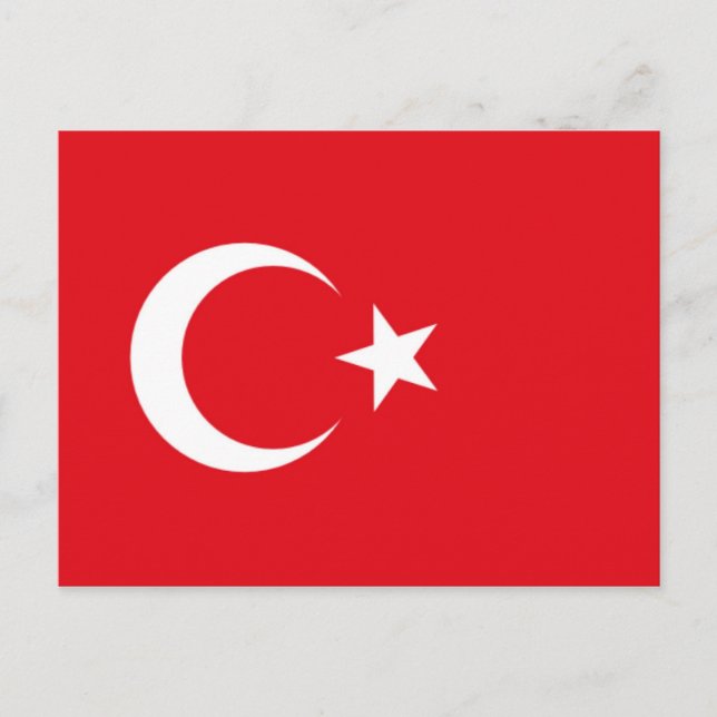 Flagga av Turkiet Vykort (Framsida)