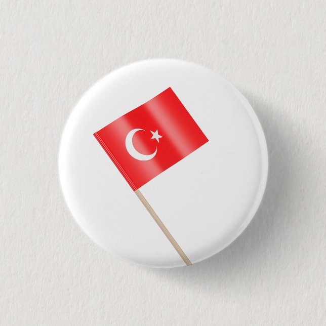 Flagga av Turkiye Knapp (Framsida)