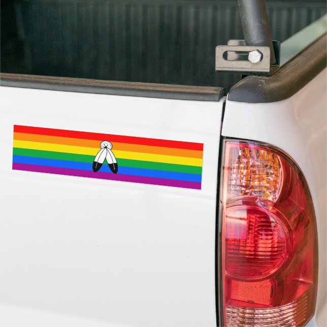 Flagga av två-spirit LGBTQ+-Pride Bildekal (På lastbil)