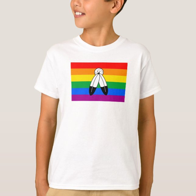 Flagga av två-spirit LGBTQ+-Pride T Shirt (Framsida)