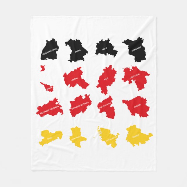 Flagga av tyska Stater Fleecefilt (Framsidan)