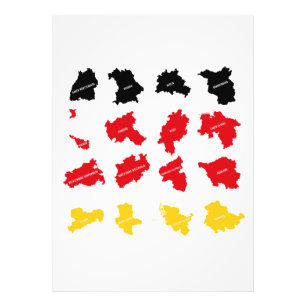 Flagga av tyska Stater Fototryck