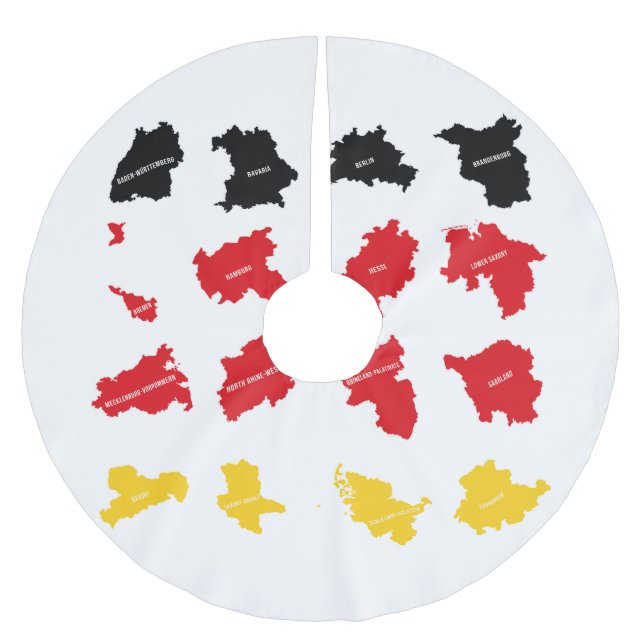 Flagga av tyska Stater Julgransmatta Borstad Polyester (Framsidan)