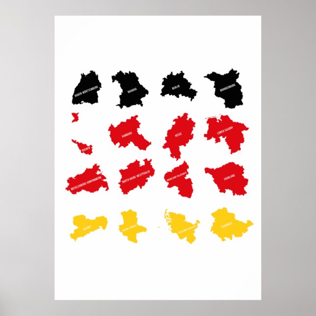 Flagga av tyska Stater Poster (Framsidan)