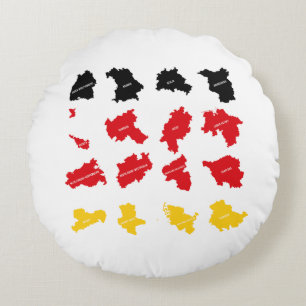 Flagga av tyska Stater Rund Kudde