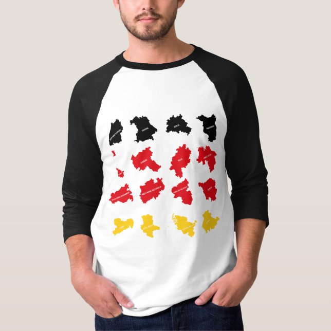Flagga av tyska Stater T Shirt (Framsida)