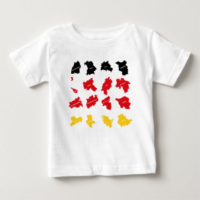 Flagga av tyska Stater T Shirt (Framsida)