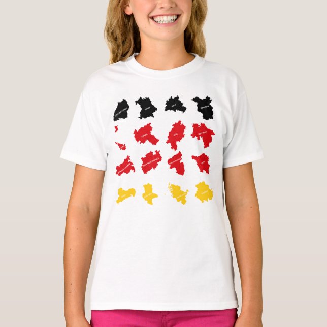 Flagga av tyska Stater T Shirt (Framsida)