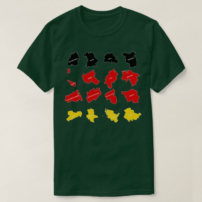 Flagga av tyska Stater T Shirt (Design framsida)