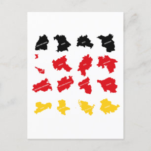 Flagga av tyska Stater Vykort
