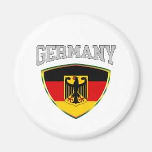 Flagga av Tyskland och emblem Magnet
