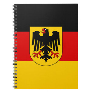 Flagga av Tysklandet - Bundesdienstflagge Anteckningsbok Med Spiral