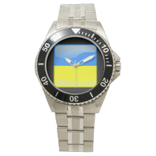 Flagga_av_Ucraine Wrist Watch Armbandsur