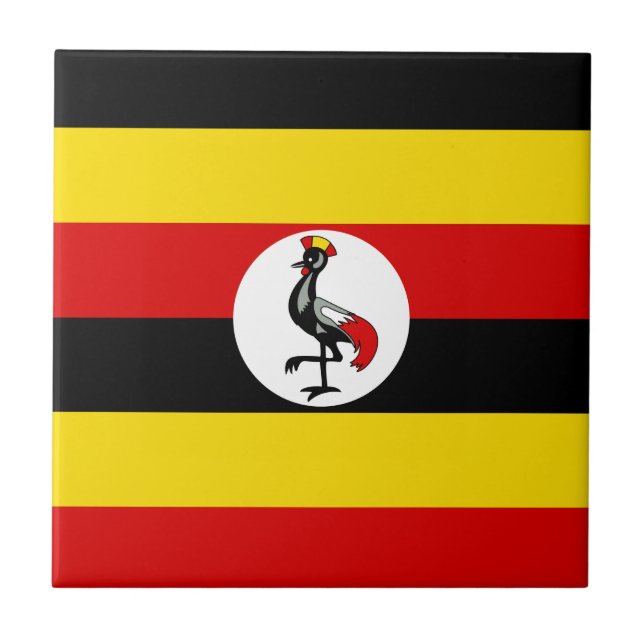 Flagga av Uganda Ceramic Tile Kakelplatta (Framsidan)