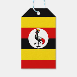 Flagga av Uganda Gift Märkre Presentetikett