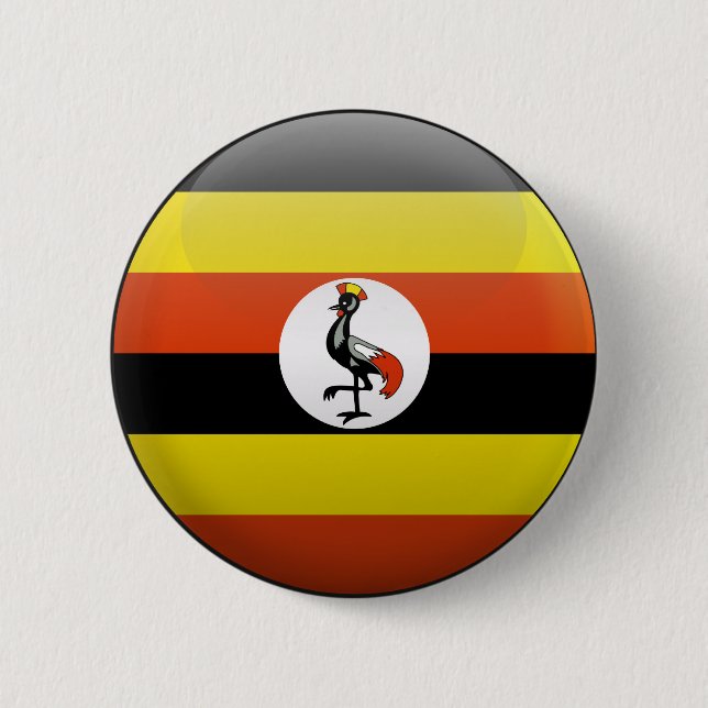 Flagga av Uganda Knapp (Framsida)