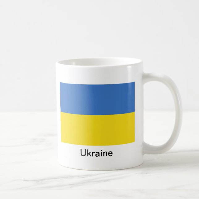 Flagga av Ukraina Kaffemugg (Höger)