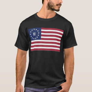 Flagga av understödjaamerikanrevolutionen t-shirt