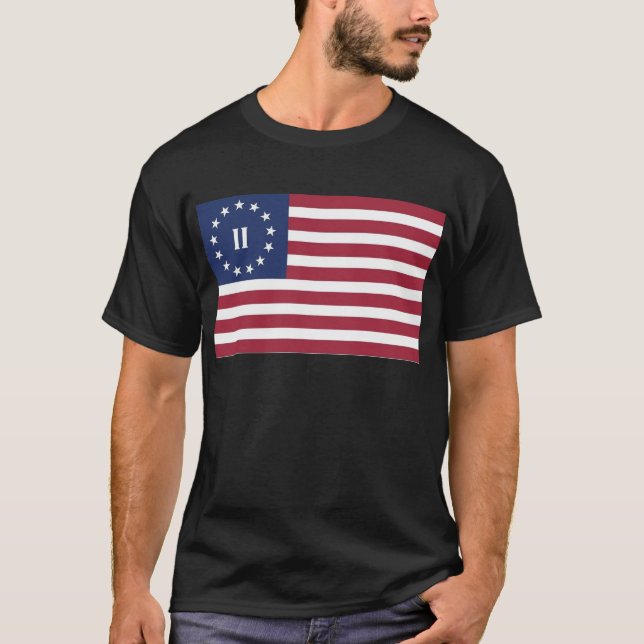 Flagga av understödjaamerikanrevolutionen t-shirt (Framsida)