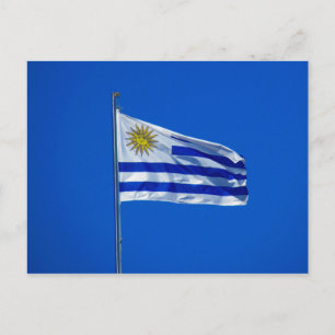 flagga av uruguay vykort